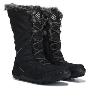 Columbia Black Winter Boots with Faux Fur Trim